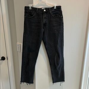 ZARA TRF DENIM Women’s High Waisted Cropped Jeans